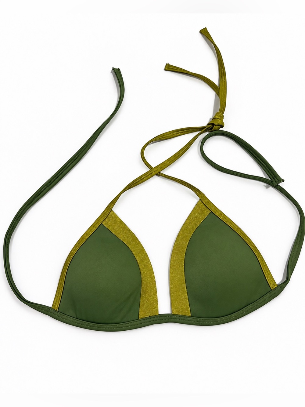Victoria's Secret Olive & Moss Green Triangle Bikini Top